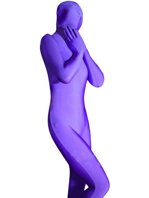 Unicolor Purple Spandex Unisex Zentai Suit - Click Image to Close